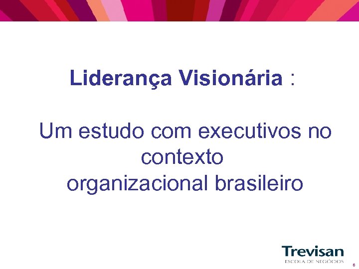 Liderança Visionária : Um estudo com executivos no contexto organizacional brasileiro 6 