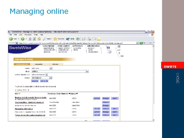 Managing online UKSG 