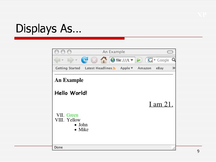 XP Displays As… 9 