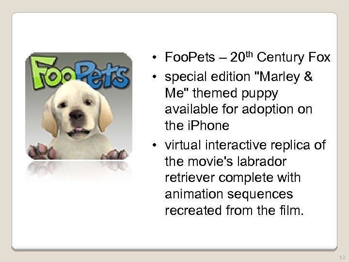  • Foo. Pets – 20 th Century Fox • special edition 
