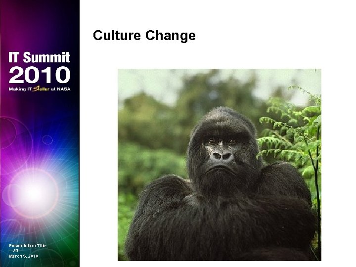 Culture Change Presentation Title — 33— March 5, 2010 