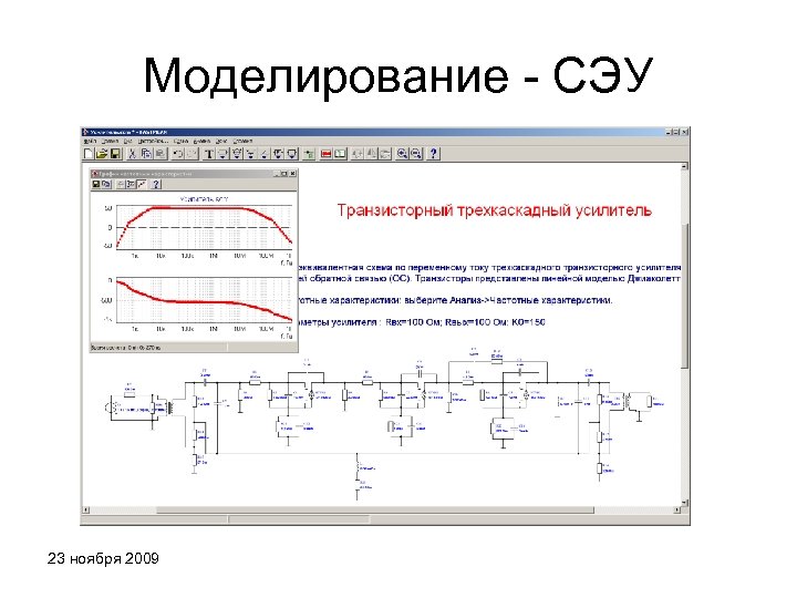 Моделирование - СЭУ 23 ноября 2009 