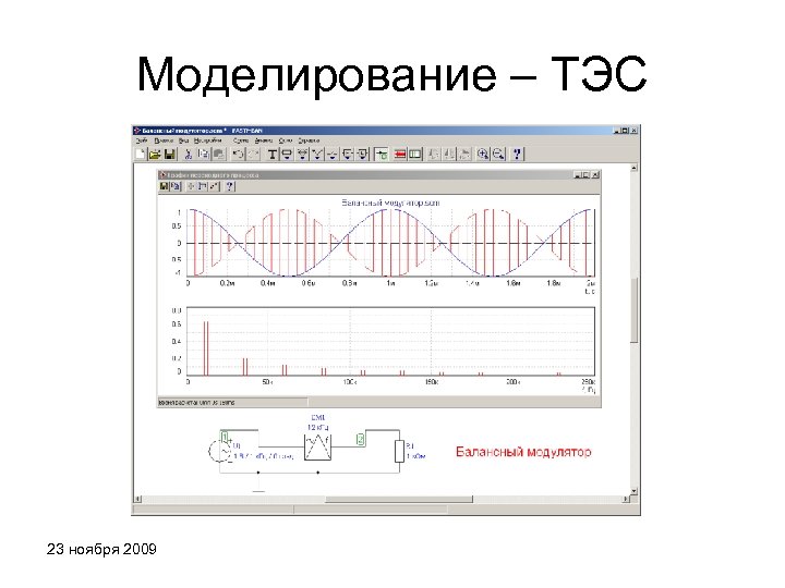 Моделирование – ТЭС 23 ноября 2009 