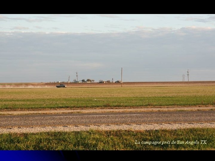 La campagne près de San Angelo TX. 