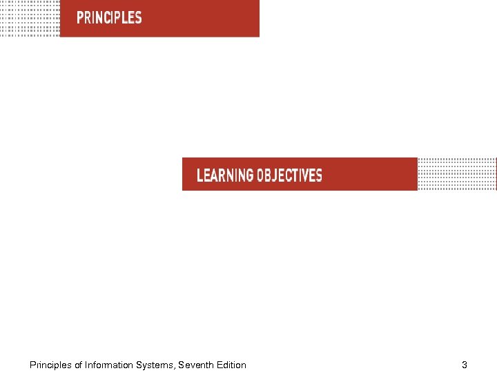 Principles of Information Systems, Seventh Edition 3 