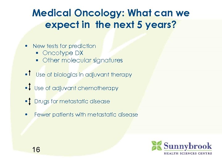 Medical Oncology: What can we expect in the next 5 years? • New tests