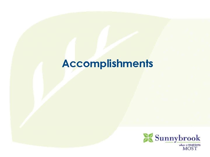Accomplishments 