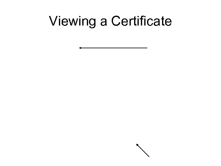 Viewing a Certificate 