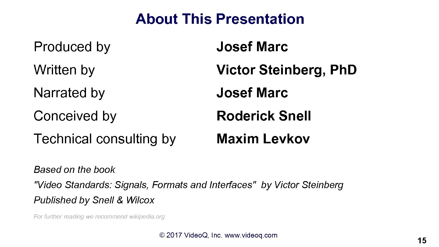 About This Presentation Produced by Josef Marc Written by Victor Steinberg, Ph. D Narrated