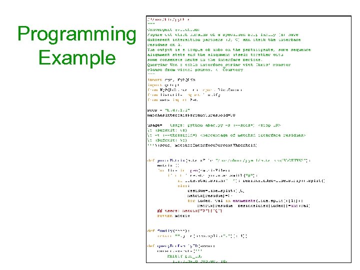 Programming Example 