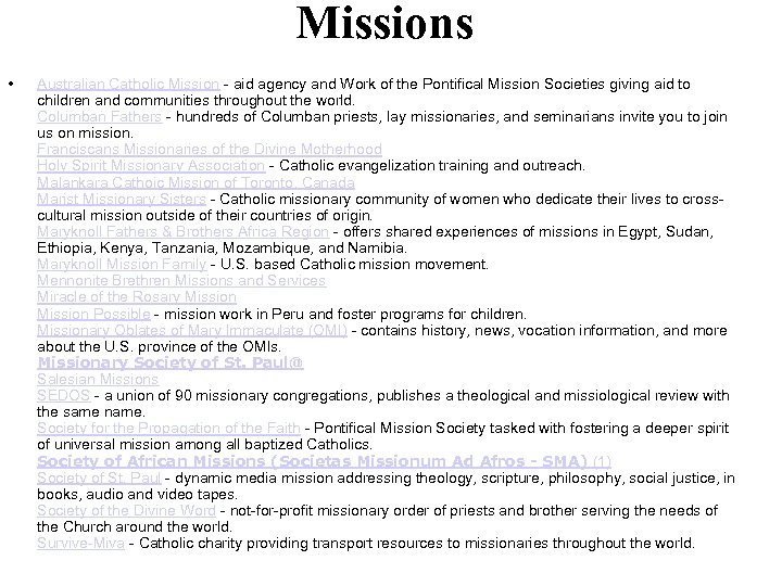 Missions • Australian Catholic Mission - aid agency and Work of the Pontifical Mission