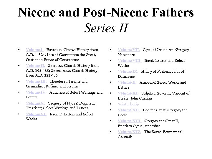 Nicene and Post-Nicene Fathers Series II • • • Volume I. Eusebius: Church History