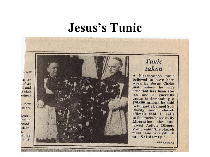 Jesus’s Tunic 