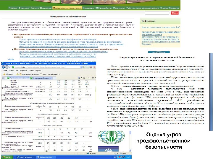 Оценка угроз продовольственной безопасности 