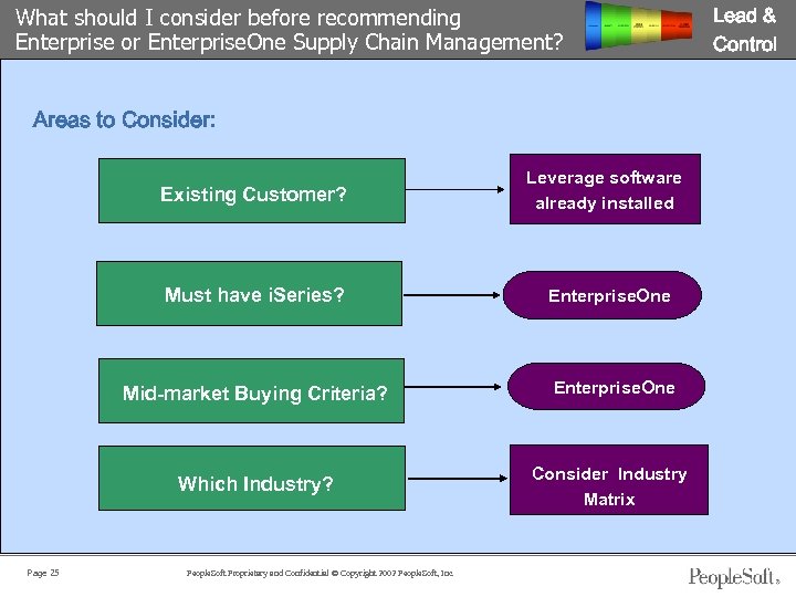 What should I consider before recommending Enterprise or Enterprise. One Supply Chain Management? Areas