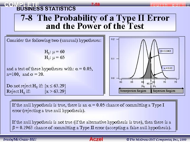 COMPLETE BUSINESS STATISTICS 7 -59 fourth edi tio 7 -8 The Probability of a