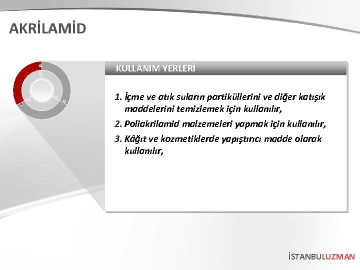 KULLANIM YERLERİ 1. İçme ve atık suların partiküllerini ve diğer katışık maddelerini temizlemek için