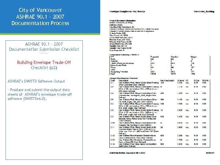 City of Vancouver ASHRAE 90. 1 – 2007 Documentation Process ASHRAE 90. 1 –