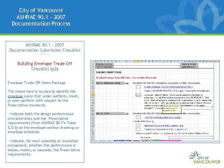 City of Vancouver ASHRAE 90. 1 – 2007 Documentation Process ASHRAE 90. 1 –