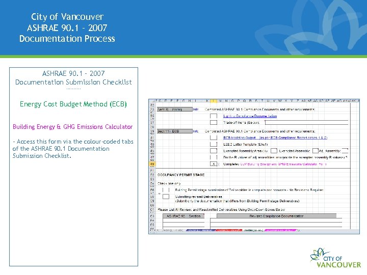 City of Vancouver ASHRAE 90. 1 – 2007 Documentation Process ASHRAE 90. 1 –