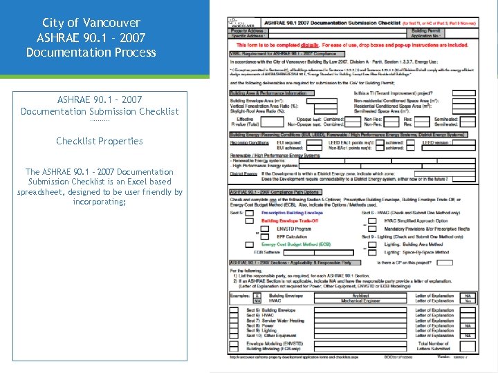 City of Vancouver ASHRAE 90. 1 – 2007 Documentation Process ASHRAE 90. 1 –