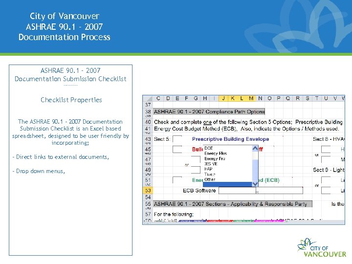 City of Vancouver ASHRAE 90. 1 – 2007 Documentation Process ASHRAE 90. 1 –