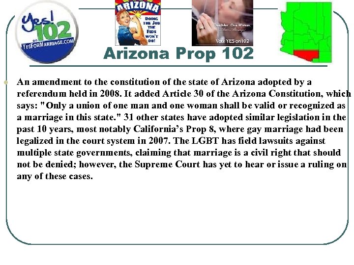 Arizona Prop 102 l An amendment to the constitution of the state of Arizona