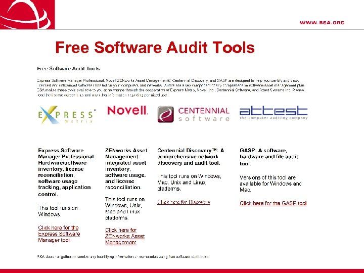 Free Software Audit Tools 