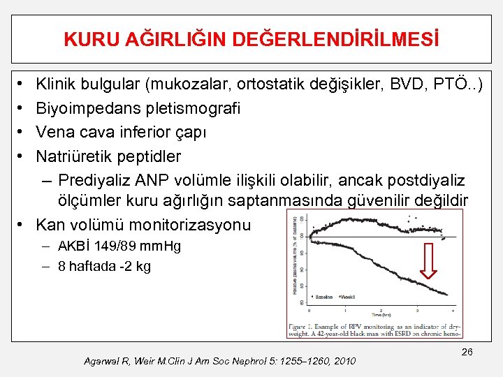 KURU AĞIRLIĞIN DEĞERLENDİRİLMESİ • • Klinik bulgular (mukozalar, ortostatik değişikler, BVD, PTÖ. . )