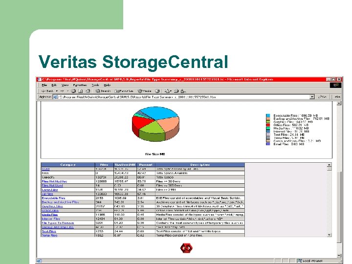 Veritas Storage. Central 