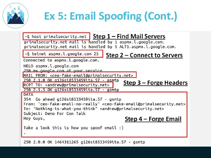 Ex 5: Email Spoofing (Cont. ) 