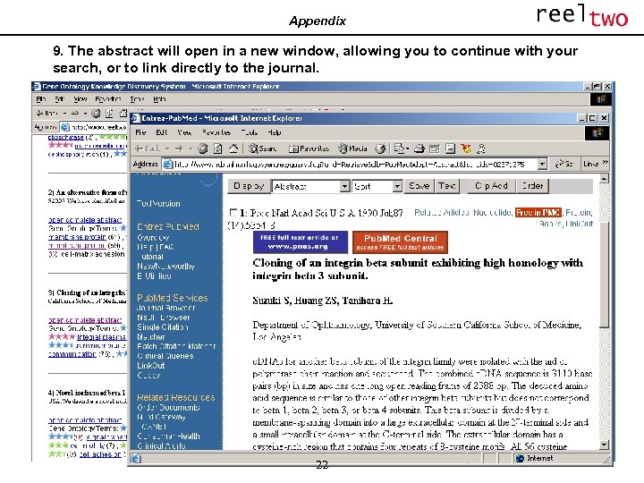 Appendix 9. The abstract will open in a new window, allowing you to continue
