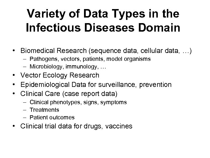 Infectious Disease Ontology Lindsay Cowell Department of Biostatistics