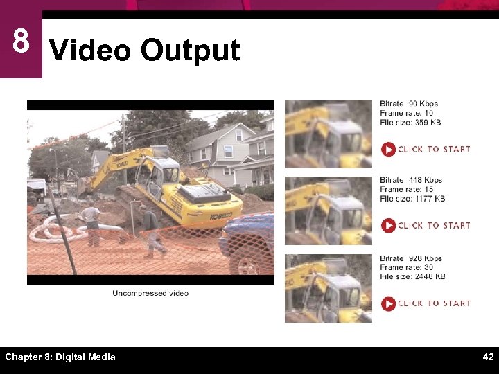 8 Video Output Chapter 8: Digital Media 42 