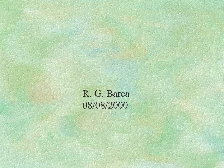 R. G. Barca 08/08/2000 