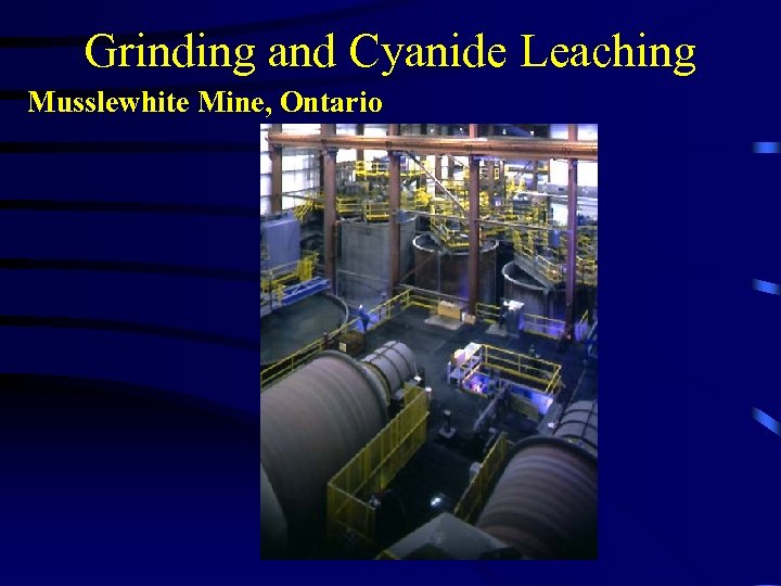 Grinding and Cyanide Leaching Musslewhite Mine, Ontario 