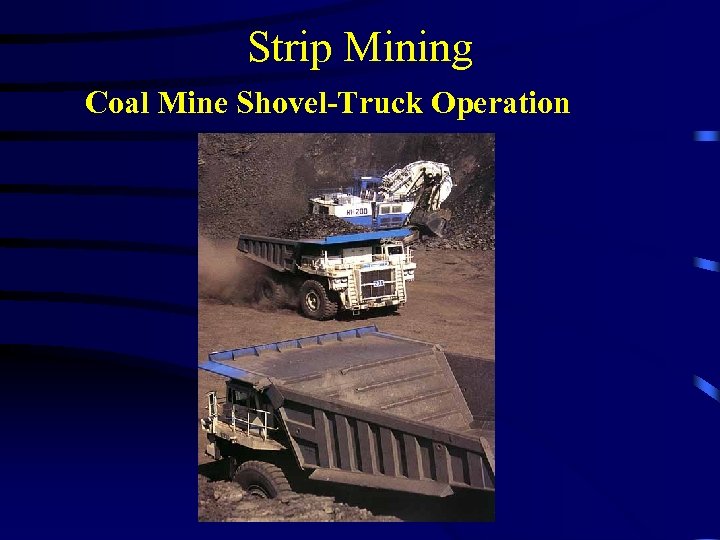 Strip Mining Coal Mine Shovel-Truck Operation 