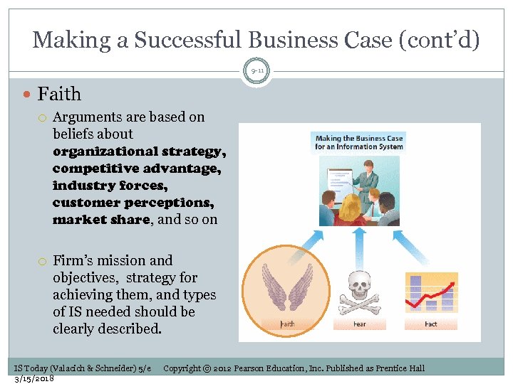 Making a Successful Business Case (cont’d) 9 -11 Faith Arguments are based on beliefs