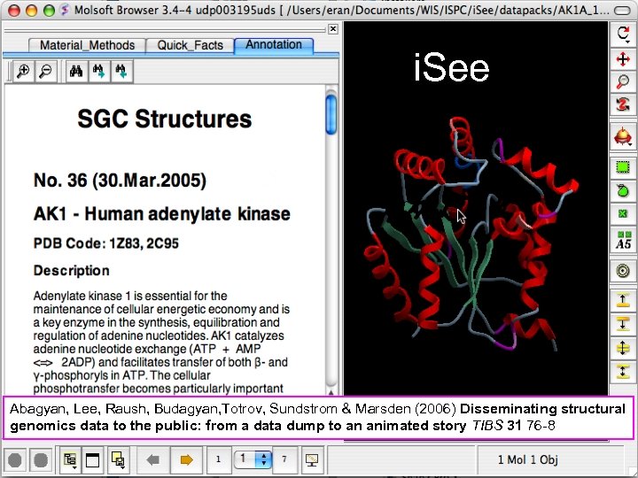 i. See Abagyan, Lee, Raush, Budagyan, Totrov, Sundstrom & Marsden (2006) Disseminating structural genomics