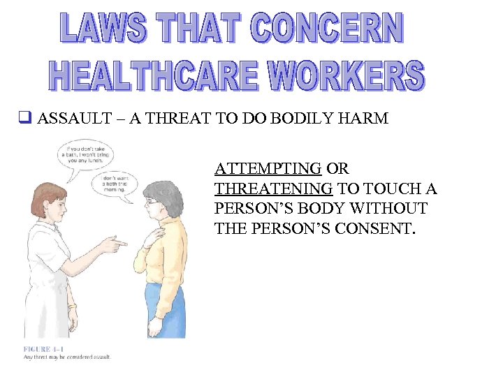 q ASSAULT – A THREAT TO DO BODILY HARM ATTEMPTING OR THREATENING TO TOUCH