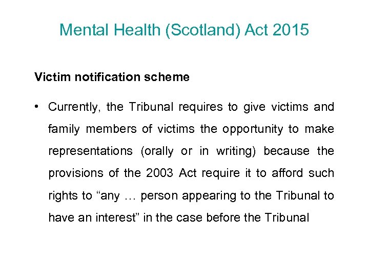 Mental Health Scotland Act 2015 Easy Read