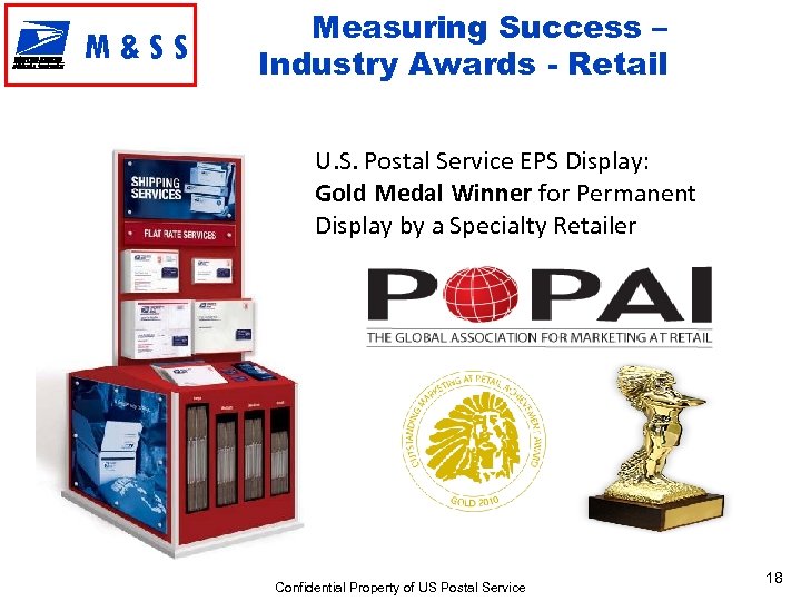 M&SS Measuring Success – Industry Awards - Retail U. S. Postal Service EPS Display: