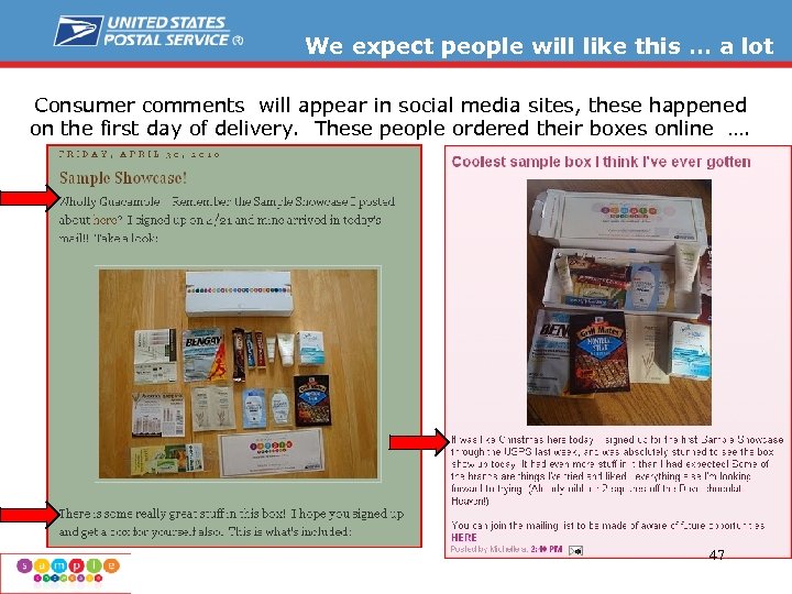 We expect people will like this … a lot Consumer comments will appear in