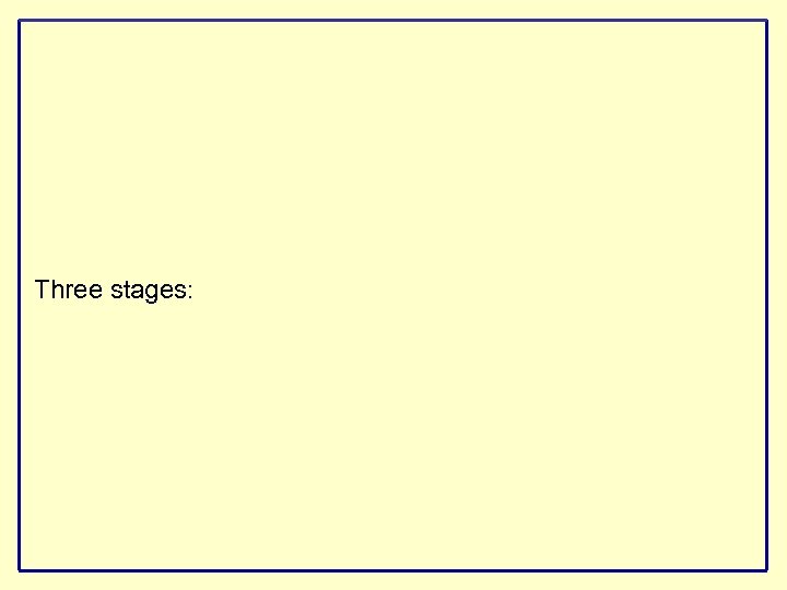 Three stages: 