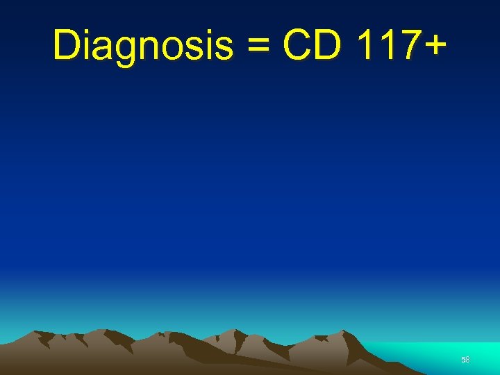 Diagnosis = CD 117+ 58 