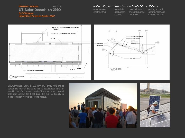 Precedent Analysis arc 572 UT Solar Decathlon 2009 BLOOMhouse University of Texas at Austin