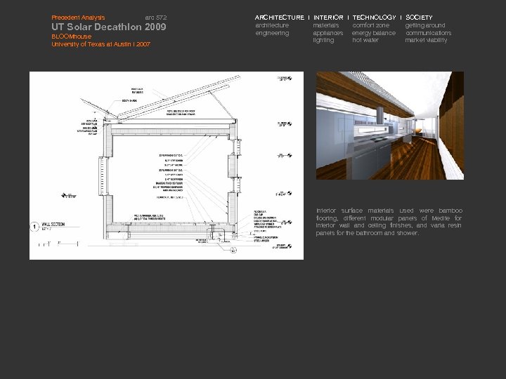 Precedent Analysis arc 572 UT Solar Decathlon 2009 BLOOMhouse University of Texas at Austin