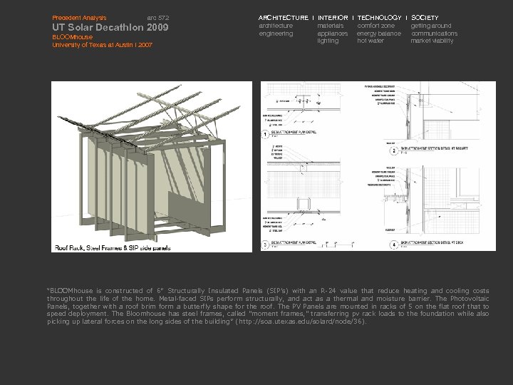 Precedent Analysis arc 572 UT Solar Decathlon 2009 BLOOMhouse University of Texas at Austin