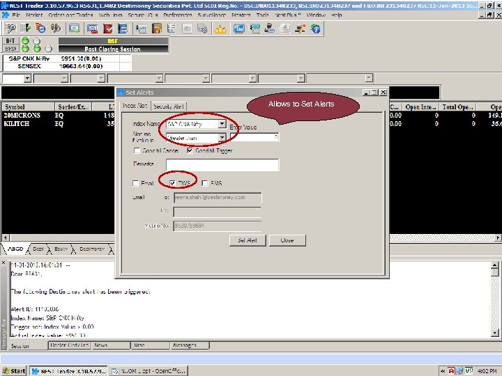 Allows to Set Alerts Ver 1. 1 V 1. 2 PB & CJ 