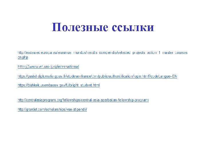 Полезные ссылки 